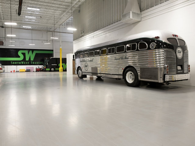 Resinous Flooring System in SouthWest Transit Bus Garage