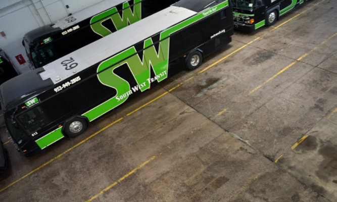 Troweled Mortar Flooring at SouthWest Transit - Before Floor was Applied