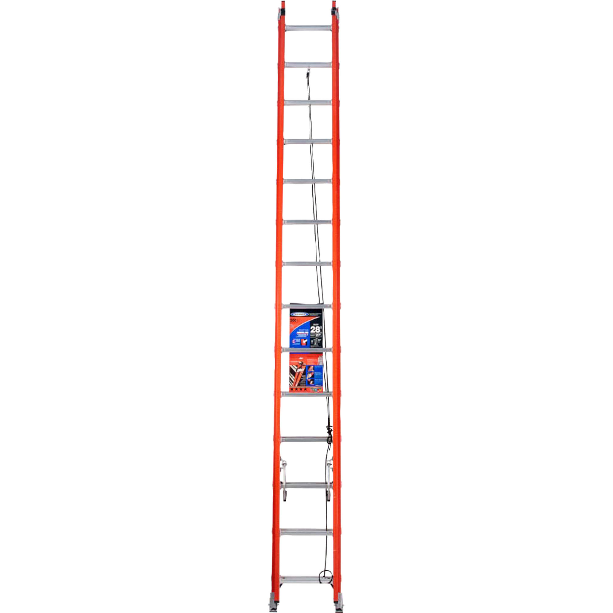 Werner 28' Orange Fiberglass Extension Ladder Type IA
