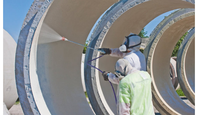 Concrete Pipe Coating Application