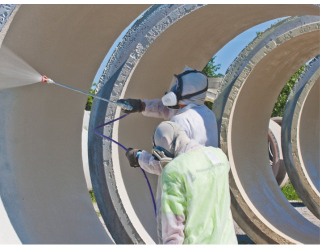 Concrete Pipe Coating Application