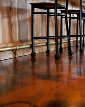 Resinous floor at a restaurant