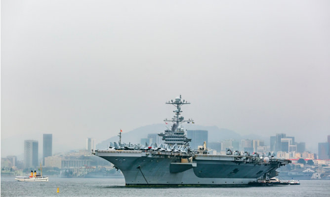 The USS George Washington aircraft carrier