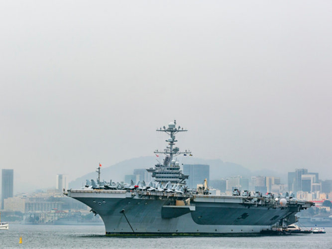 The USS George Washington aircraft carrier