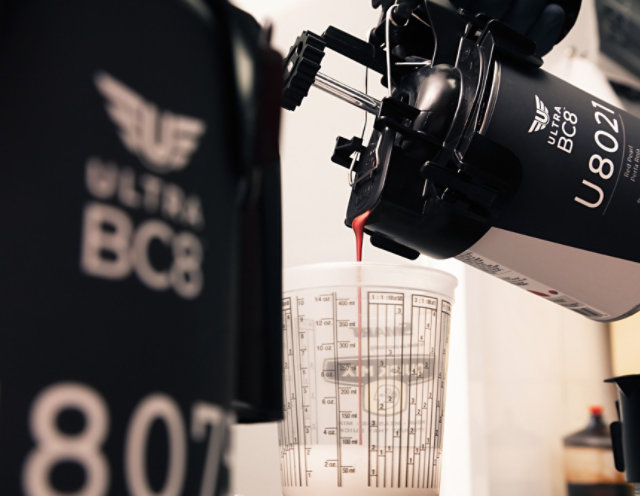 BC8 product being mixed by Sherwin-Williams painter