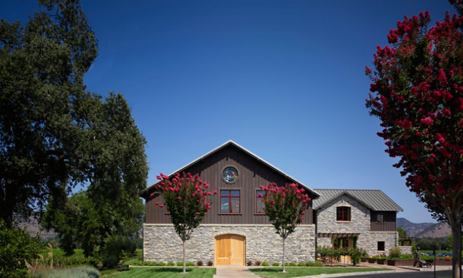 Entrance to Silver Oak Wine Cellar