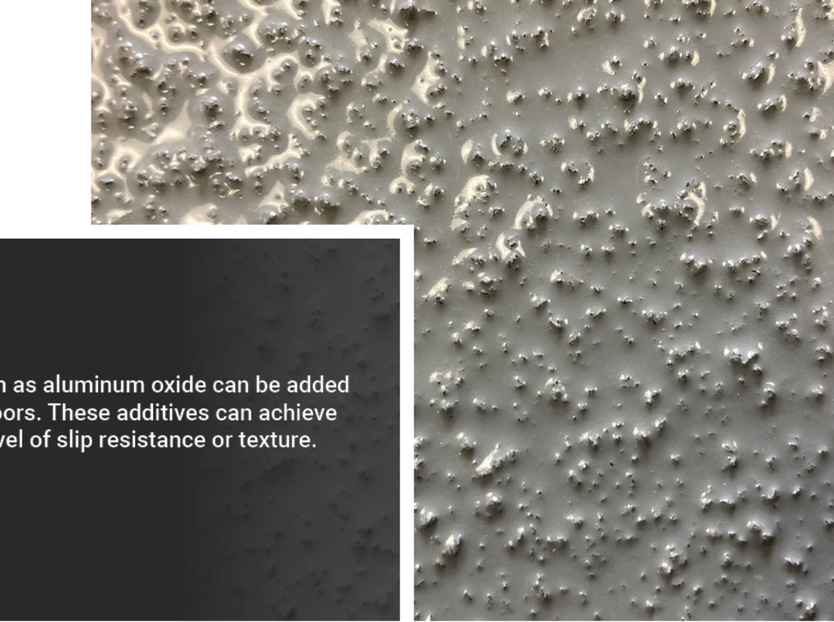 Resinous floor with aluminum oxide for increased slip resistance