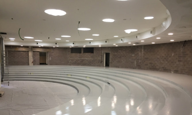 SofTop Floor Solution for University of Turin Lecture Theatre