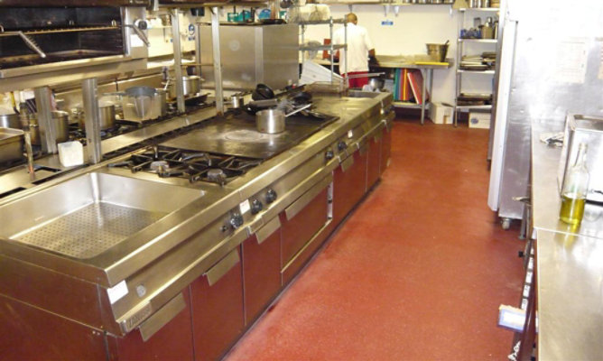 Food preperation area in a canteen