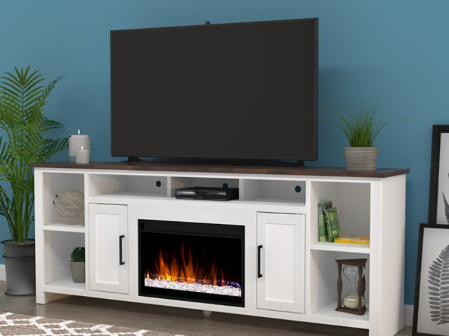 white tv stand