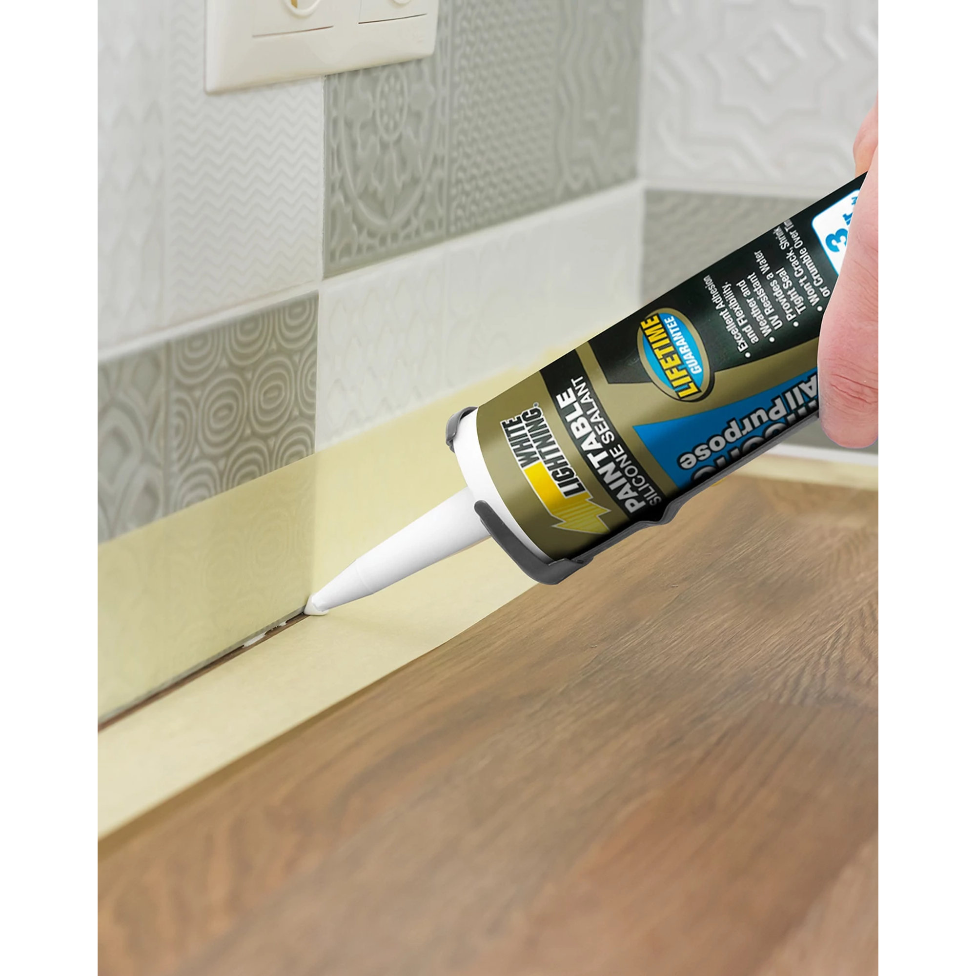 White Lightning® Paintable Silicone All Purpose Hybrid Sealant