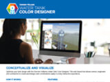 Water Tank Color Designer program on computer screen