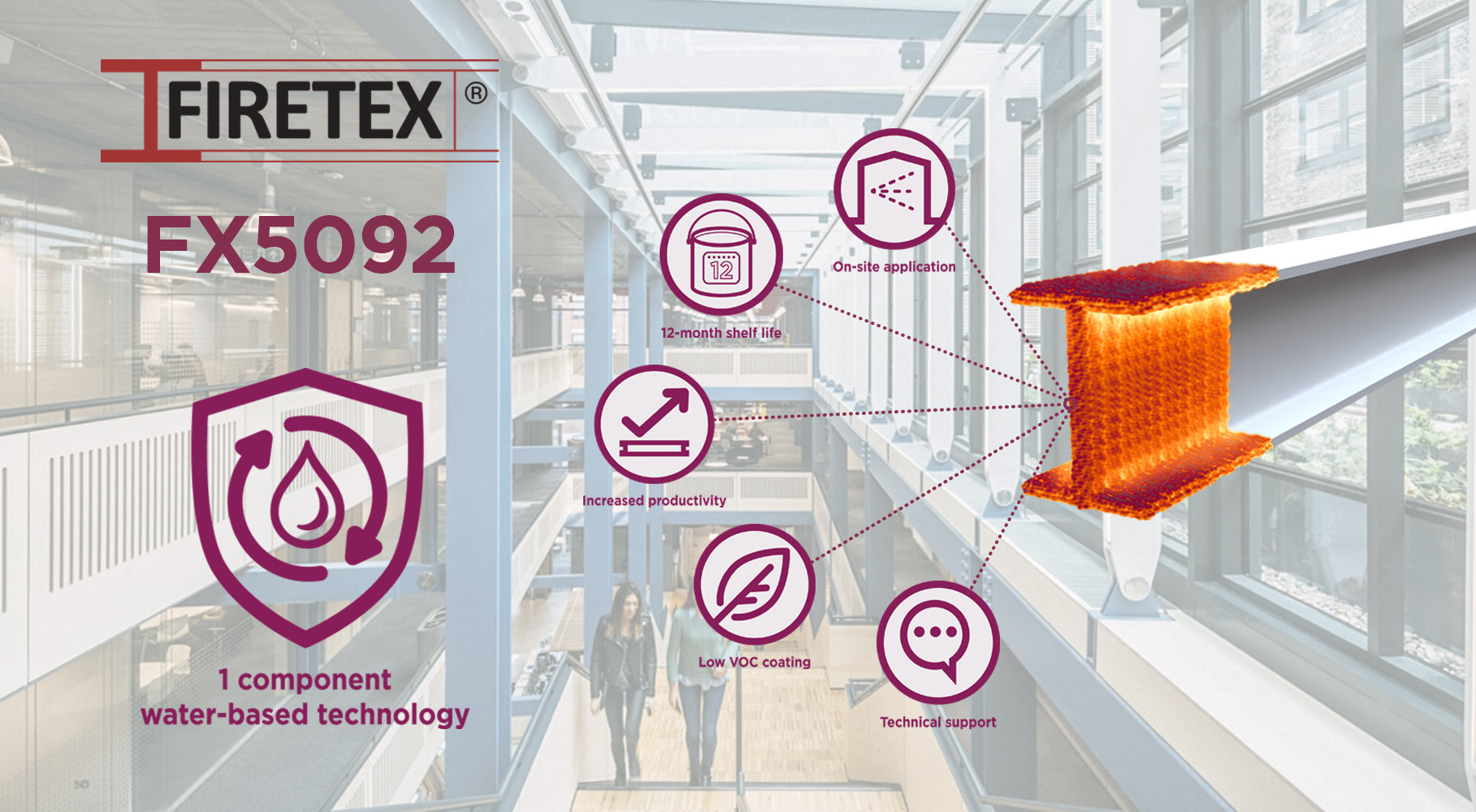 firetex steel beam