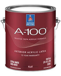 A gallon of A-100 Exterior Acrylic Latex.