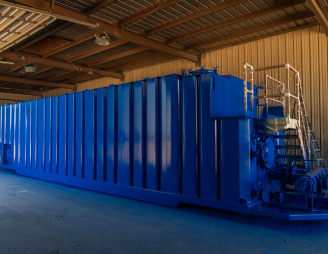 Photo of wastewater clarifiers
