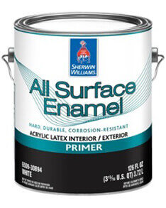 Sherwin Williams All Surface Enamel interior exterior primer.