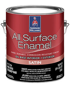 A cannister of Exterior Oil Based Wood Primer. 