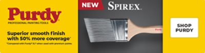 Purdy® Professional Painting Tools. New Sprirex™. Superior Smooth Finish with 50% More Coverage. Shop Purdy. *Compared with Purdy® XL® when used with premium paints.