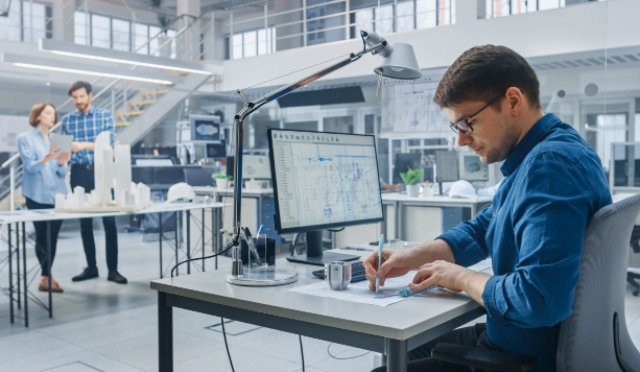 Architect at a desk