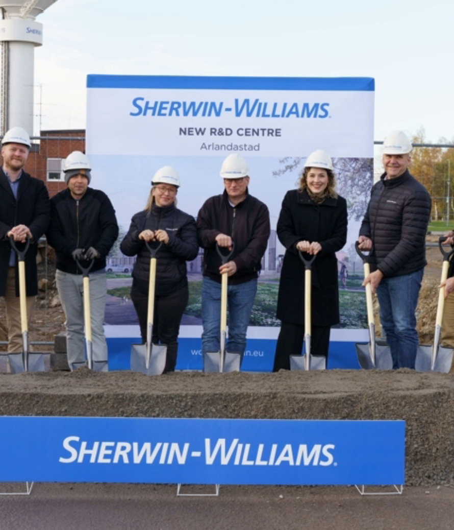 Sherwin-Williams Bbreaking ground ceremony in Arlandastad Sweden