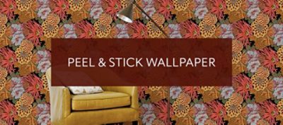 Peel and stick wallpaper.