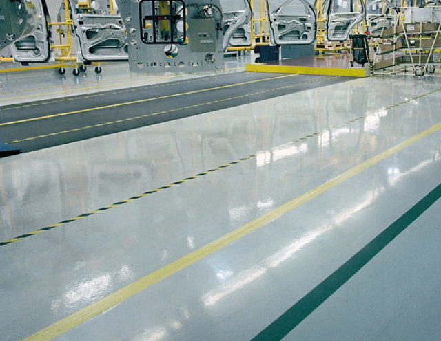 automotive manufacturing facility flooring