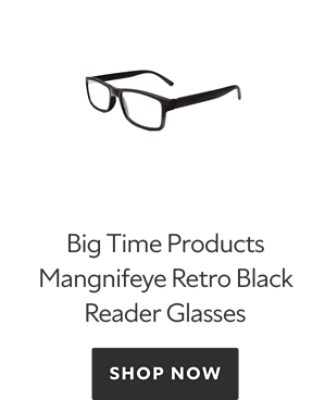 Big Time Products Mangnifeye Retro Black Reader Glasses. Shop now.