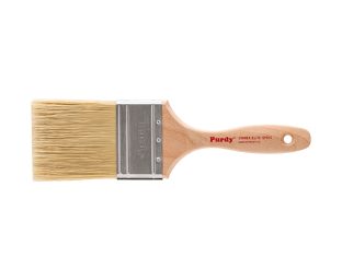 A wood handle Purdy paint brush.