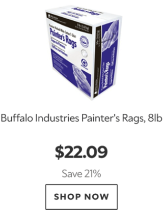Buffalo Industries Painter's Rags, 8lb. $22.09. Save 21%. Shop now.
