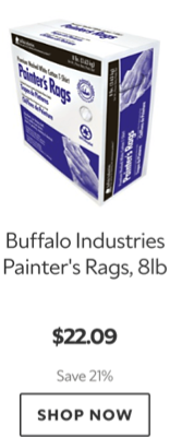 Buffalo Industries Painter's Rags, 8lb. $22.09. Save 21%. Shop now.