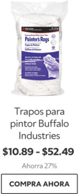 Trapos para pintor Buffalo Industries. $10.89-$52.49. Ahorra 27%. Compra ahora.