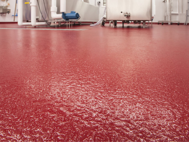 resinous floor at cannonbelles cheese facility