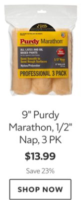 9" Purdy Marathon, 1/2" Nap, 3 PK. $13.99. Save 23%. Shop now.