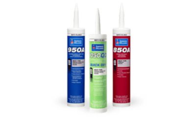 Three tubes of caulk.