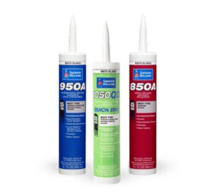 Three tubes of caulk.