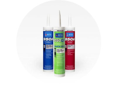 Sherwin-Williams caulks and sealant tubes.