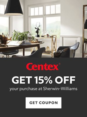 Centex. Get 15% off your purchase of Sherwin-Williams. Get coupon.