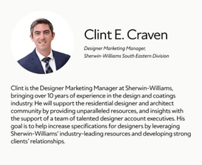 A biography card for Clint E. Craven.
