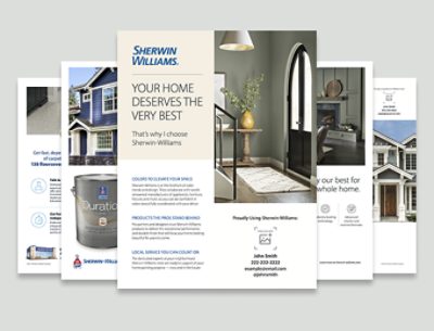Example marketing materials that can be customized.
