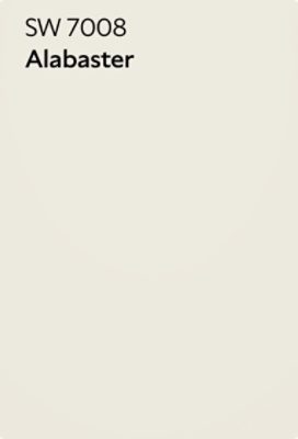 A color chip of SW 7008 Alabaster.
