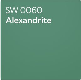 A color chip of SW 0060 Alexandrite.