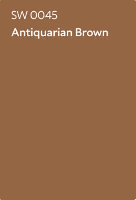 Color chip of Antiquarian Brown SW 0045.