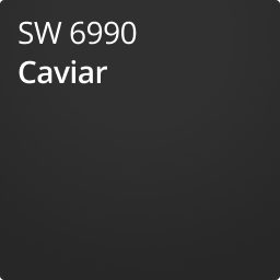 Color chip of Caviar SW 6990.