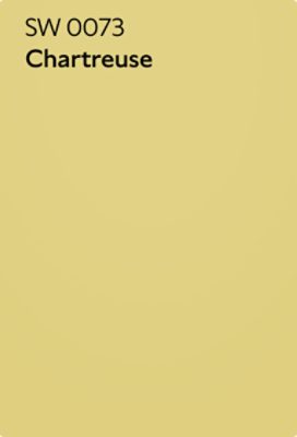 A color chip of SW 0073 Chartreuse.