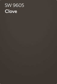A Sherwin-Williams Color Chip for Clove SW 9605.