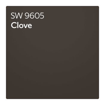 A Sherwin-Williams Color Chip for Clove SW 9605.