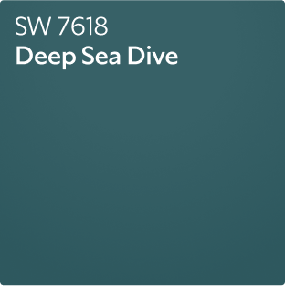 A color chip for Deep Sea Dive SW 7618.