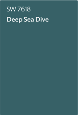 A color chip for Deep Sea Dive SW 7618.