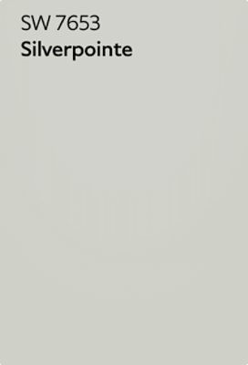 A Sherwin-Williams Color Chip for Silverpointe SW 7653.