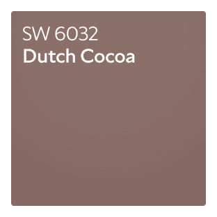 A color chip of SW 6032 Dutch Cocoa.